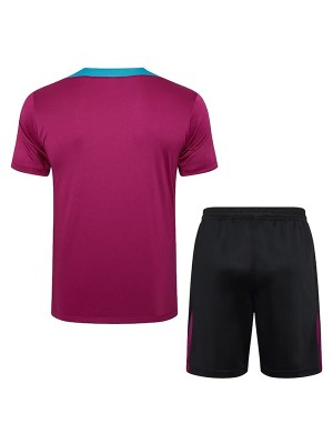 Paris saint-germain maillot d'entraînement uniforme rouge foncé pour hommes kit de football vêtements de sport costume de football hauts chemise de sport 2024-2025